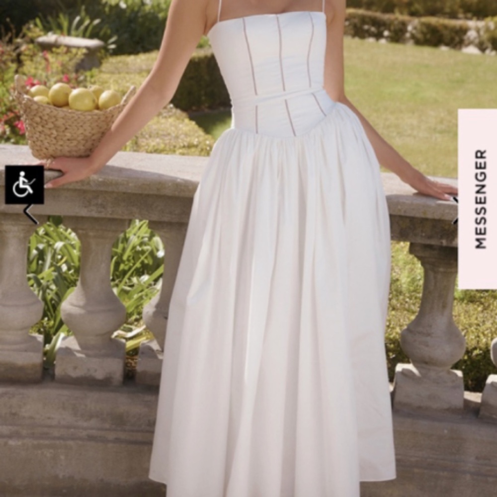 House of CB 'Ysabella' White Cotton Maxi Sundress 🤍✨